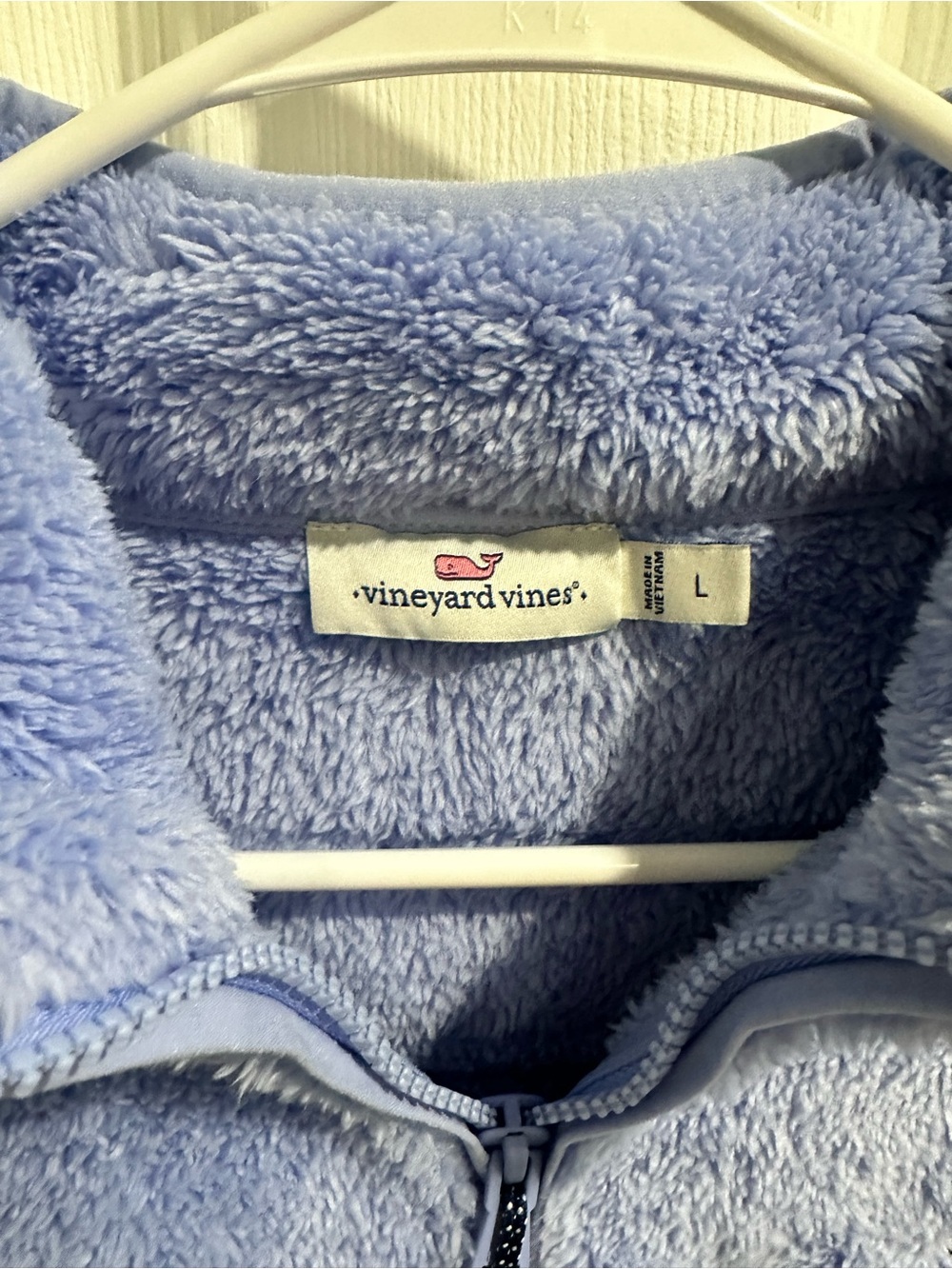Vineyard Vines Lavender Plush Half-Zip Cowl Sweater - Picture 3 of 5